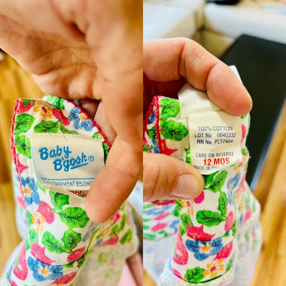 Vintage Oshkosh B'Gosh Fruit Print Bubble Romper, 12‎ Months